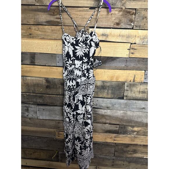 ANGIE Black and White Jumpsuit Medium - Picture 1 of 6